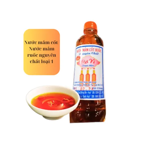 Nước mắm cốt nguyên chất Cô Vi, 500ml, đặc biệt loại một, nước mắm ruốc giá tốt