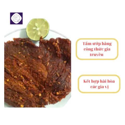 Bò khô nguyên miếng nhà làm, đặc biệt loại một, ăn là ghiền