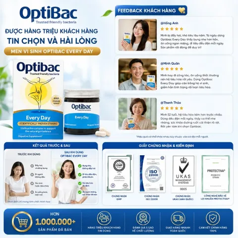 [NK] ￼Viên Uống Men Vi Sinh Bổ Sung Lợi Khuẩn Hàng Ngày Optibac Every Day (Hộp 30 viên) - Hỗ Trợ Tiêu Hóa Khỏe, Tăng Đề Kháng