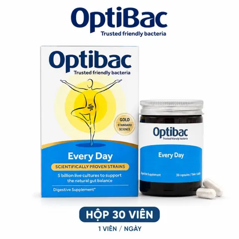 [NK] ￼Viên Uống Men Vi Sinh Bổ Sung Lợi Khuẩn Hàng Ngày Optibac Every Day (Hộp 30 viên) - Hỗ Trợ Tiêu Hóa Khỏe, Tăng Đề Kháng