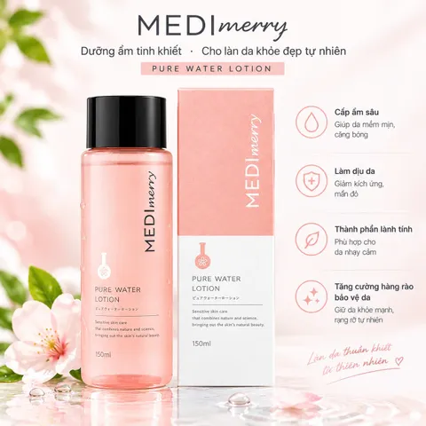 MEDImerry Pure Water Lotion dưỡng ẩm, mờ thâm nám, làm mềm mại và trắng sáng da 150mL ＜Dạng nước＞