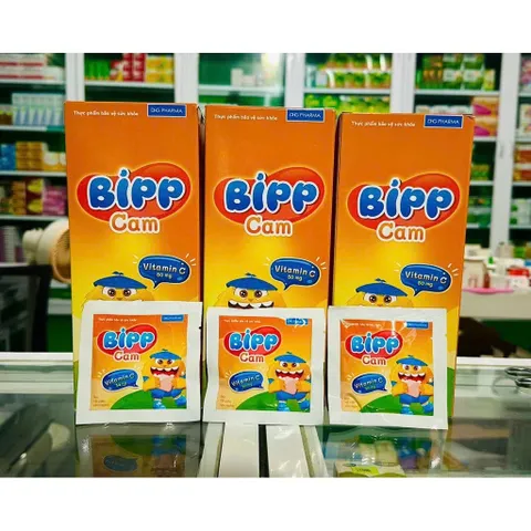 Viên ngậm Bipp Cam DHG Pharma vị cam hỗ trợ tăng cường sức đề kháng