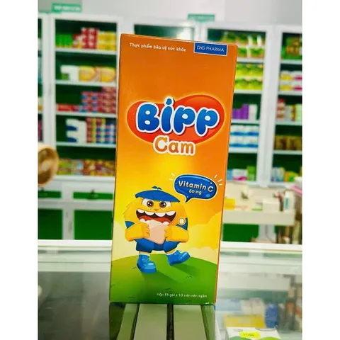 Viên ngậm Bipp Cam DHG Pharma vị cam hỗ trợ tăng cường sức đề kháng