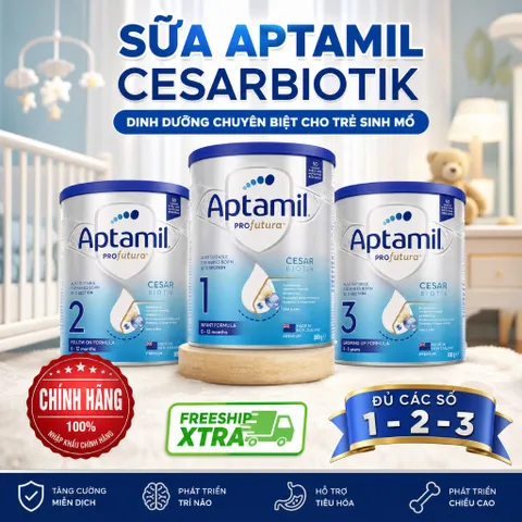 Sữa Bột Aptamil Profutura CESARBIOTIK Trọn Bộ Số 1, 2, 3 - Dinh Dưỡng Chuyên Biệt Cho Trẻ Sinh Mổ