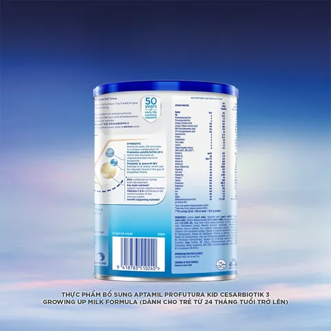 Sữa bột Aptamil Profutura Kid Cesarbiotik New Zealand số 3 - Synbiotic đặc chế