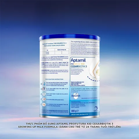 Sữa bột Aptamil Profutura Kid Cesarbiotik New Zealand số 3 - Synbiotic đặc chế