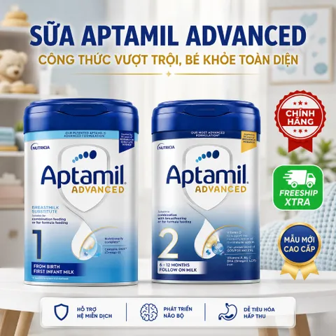 Sữa Bột Aptamil Advanced Trọn Bộ Số 1,2,3 - Công Thức Tiên Tiến Đẳng Cấp Cho Bé Yêu