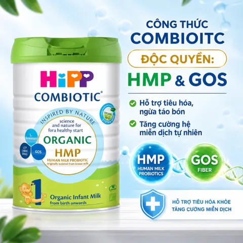 Sữa Bột HiPP Combiotic Organic HMP - Dinh Dưỡng Hữu Cơ Cao Cấp Cho Bé Yêu