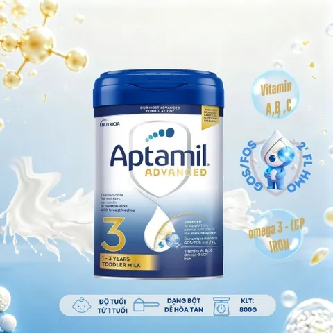 Combo 2 lon Aptamil Advanced nhập khẩu UK, công thức 2'FL-HMO hỗ trợ tăng cường miễn dịch cho đường ruột, GOS/FOS