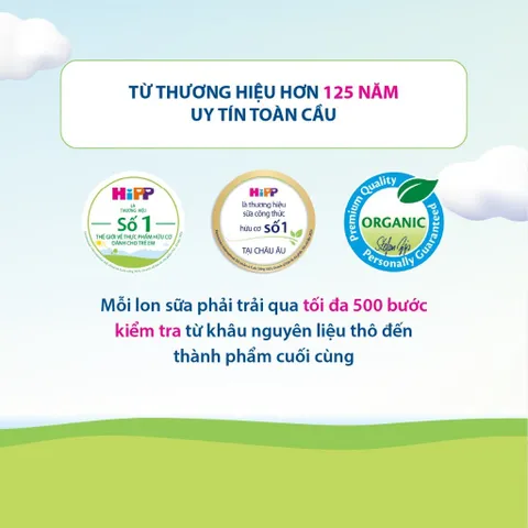 Sữa bột công thức HiPP Organic Combiotic Đủ Số