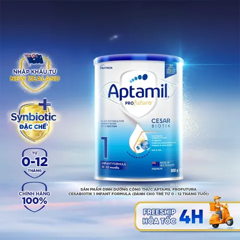 Sữa bột Aptamil Profutura Cesarbiotik New Zealand số 1 (800g) - Synbiotic đặc chế
