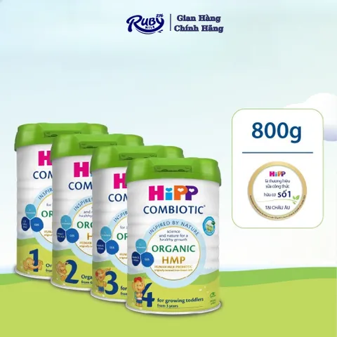 Sữa Bột Hipp Organic Combiotic Hỗ Trợ Hấp Thu Dinh Dưỡng Lon 800g Cho Bé Đủ Số