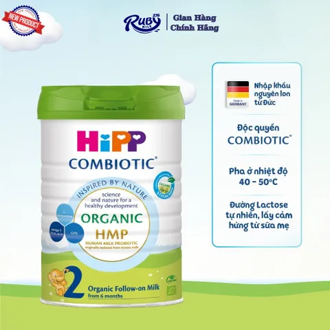 Sữa Bột Hipp Organic Combiotic Hỗ Trợ Hấp Thu Dinh Dưỡng Lon 800g Cho Bé Đủ Số