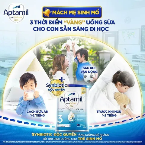 Sữa bột Aptamil Profutura Cesarbiotik New Zealand số 1 (380g + 800g) - Synbiotic đặc chế