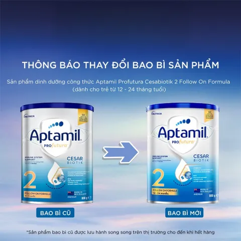Sữa bột Aptamil Profutura Cesarbiotik New Zealand số 2 - Synbiotic đặc chế