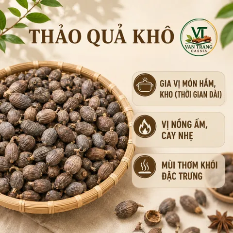 Thảo Quả Khô Nguyên Hạt - Gia Vị Nấu Phở, Hầm, Kho, Tạo Hương Thơm Đặc Trưng Cho Món Ăn