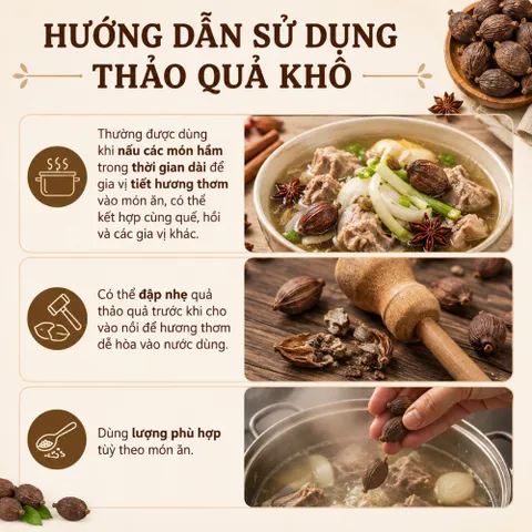 Thảo Quả Khô Nguyên Hạt - Gia Vị Nấu Phở, Hầm, Kho, Tạo Hương Thơm Đặc Trưng Cho Món Ăn