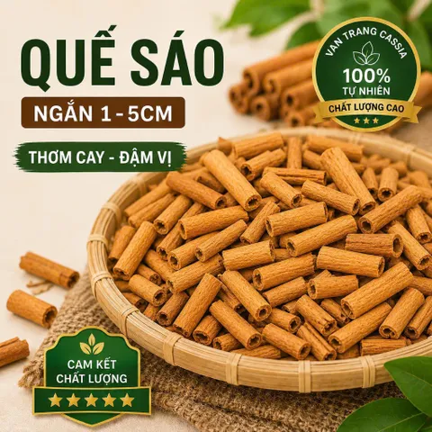 Quế Ống Sáo Cắt Ngắn 1-5cm Văn Yên Thơm Cay Nhiều Dầu - Pha Trà, Nấu Ăn, Làm Bánh - 200g/500g/1kg