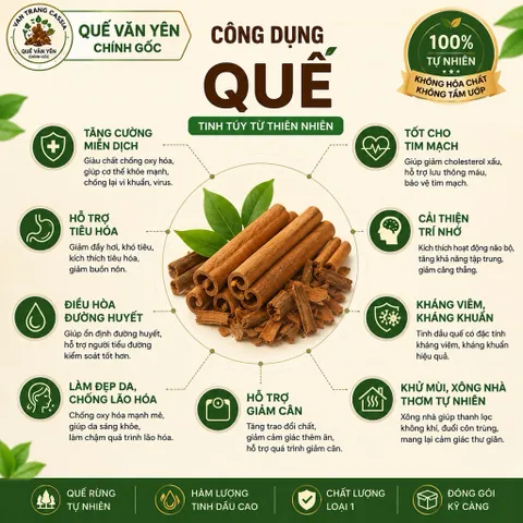 Quế Ống Sáo Yên Bái 7-10cm Thơm Cay Đậm Vị - Gia Vị Nấu Phở, Pha Trà Tự Nhiên - 100g/200g/500g