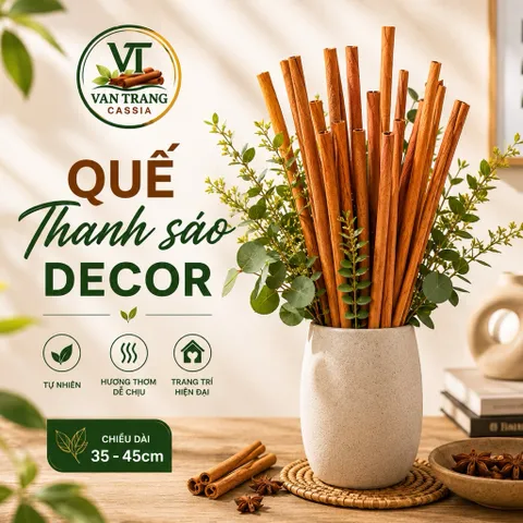 1kg Quế Thanh Sáo 35-45cm Decor, Trang Trí, Nấu Ăn, Pha Trà - Quế Văn Yên Loại 1 Thơm Cay Đậm Đà