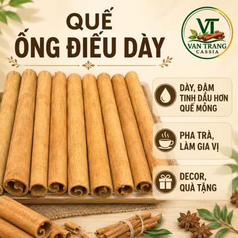 Quế Ống Điếu Dày Yên Bái Cắt Theo Yêu Cầu - Quế Văn Yên Cạo Sạch Vỏ Loại 1 - Trang Trí Decor Pha Trà