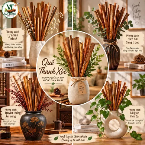 Quế Thanh Xòe 35-45cm Tự Nhiên | Quế Khô Làm Gia Vị Nấu Phở Bò Kho | Quế Decor Trang Trí Handmade