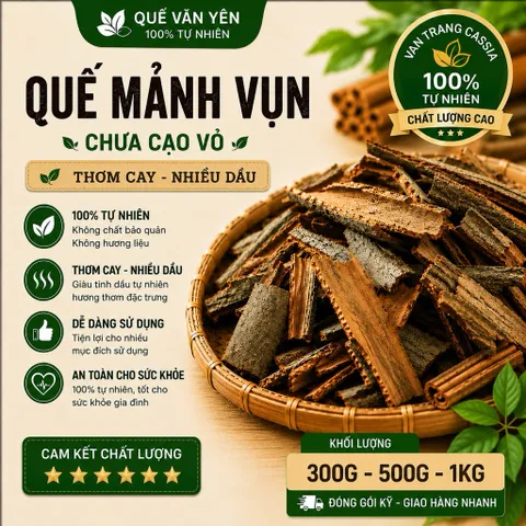 1KG Quế Mảnh Vụn Văn Yên Thơm Cay | Nhiều Tinh Dầu | Nấu Phở - Pha Trà - Gia Vị