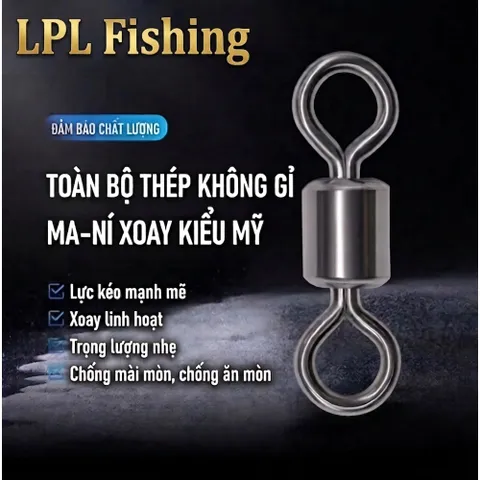 (combo 10-20 khóa) Khóa Link Câu Cá Số 8 Buộc Trục Câu Đài Câu Đơn Chống Xoắn Cao Cấp