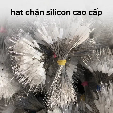 [Sét 100 hạt] Hạt chặn silicon câu cá – chặn chì, chặn phao, làm trục câu đài