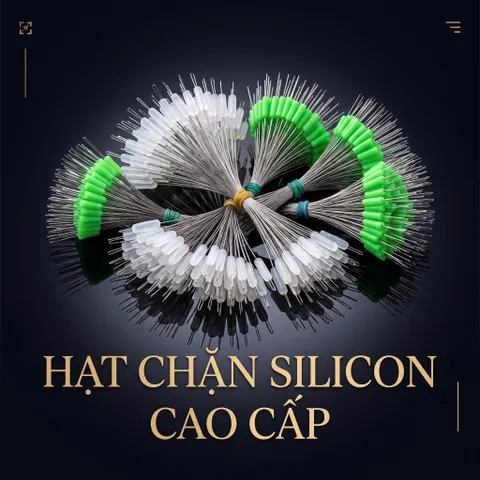 [Sét 100 hạt] Hạt chặn silicon câu cá – chặn chì, chặn phao, làm trục câu đài