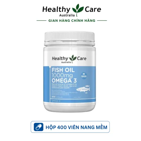 [ Nhập khẩu ] ￼Dầu Cá Bổ Sung Omega 3 Healthy Care Fish Oil 1000mg  - Hỗ Trợ Sáng Mắt, Bổ Não, Tim Mạch của Úc
