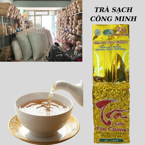 (Combo 10 gói Chè Móc Câu) Trà Móc Câu Sạch Công Minh, Hút chân không mỗi gói 100gr.