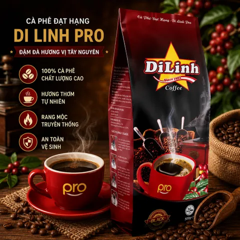 (ComBo 2 Túi) Cà Phê Di Linh mỗi túi 500g, Hương Sánh Đậm Đà, Đắng Thanh Dịu, Mạnh Mẽ Coffee