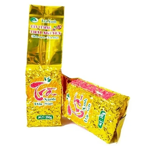 Trà Xanh Thái Nguyên Gói Vàng Chữ Đỏ, chè bắc