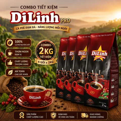 (Combo 4 Túi) Cà Phê Di Linh Gu Cafe Mạnh - Đen Sánh Đậm Coffee Socola
