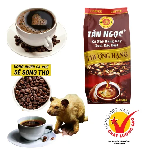 Cà phê ARABICA xay pha phin truyền thống - 0.5kg Tấn Ngọc Coffee - Gu mạnh vị đậm