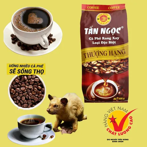 Cà phê ARABICA xay pha phin truyền thống - 0.5kg Tấn Ngọc Coffee - Gu mạnh vị đậm