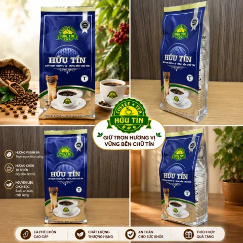 Cà Phê Hữu Tín Hương Chồn 500g, Rang Xay Nguyên Chất, Pha Phin Chuẩn Gu
