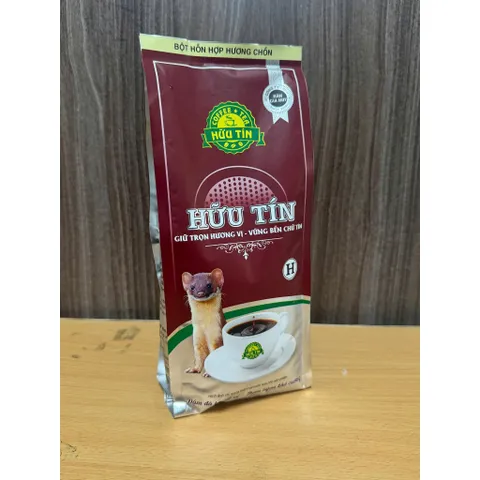 Cà Phê Hữu Tín Nâu Hương Chồn 500g - Rang Xay Nguyên Chất, Đậm Đà, Pha Phin Chuẩn Gu