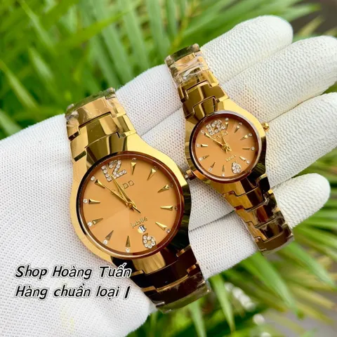 Đồng Hồ Cặp đôi R.D Nam Nữ vỏ đá Ceramic . Kính khía sapphire chống trầy . Máy pin chuẩn Nhật . Chống nước 3ATM .