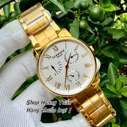 Đồng Hồ Nam S.R 5 kim phong cách sang ngầu lịch lãm . Kính sapphire chống trầy . Máy pin chuẩn Nhật . Chống nước tốt