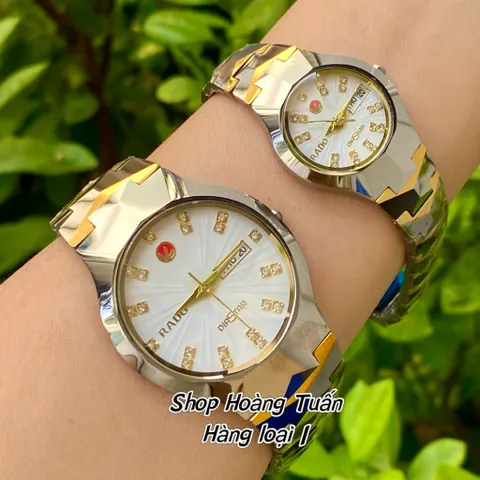 Đồng Hồ R.D cặp đôi Nam Nữ . Vỏ đá ceramic  . Kính sapphire chống trầy . Máy Quartz Nhật . Chống nước tốti