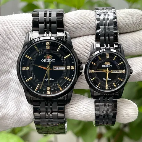 Đồng Hồ cặp đôi 0.R Nam Nữ . Kính Sapphire chống xước . Máy pin 3 kim 2 lịch chuẩn Nhật . Chống nước tốt