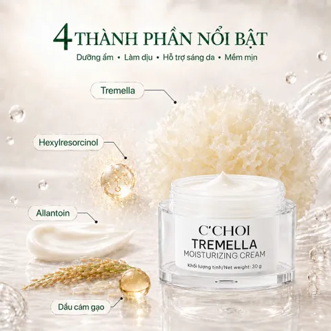Kem dưỡng ẩm, sáng da, giúp da căng bóng, chống nhăn da, hỗ trợ làm mờ các dấu hiệu lão hóa da C'Choi 