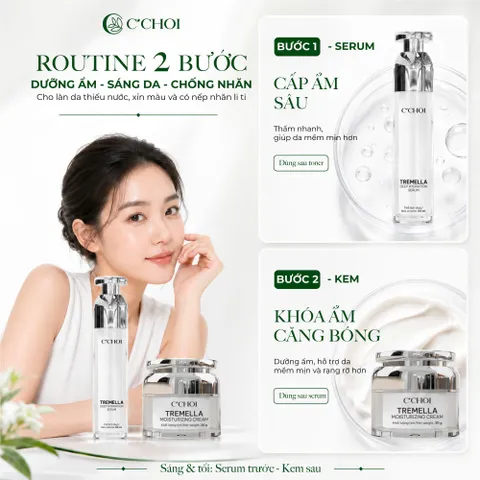 Kem dưỡng ẩm, sáng da, giúp da căng bóng, chống nhăn da, hỗ trợ làm mờ các dấu hiệu lão hóa da C'Choi 