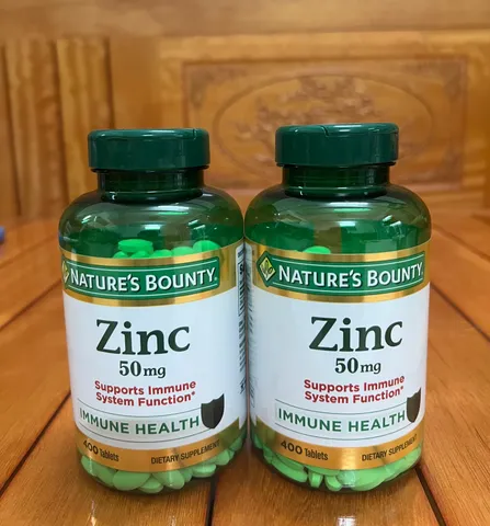 Viên Uống Hỗ Trợ Bổ Sung Kẽm ZINC 400vien - 50mg TĂNG CƯỜNG HỆ MIÊN DỊCH Cho Cơ Thể Hãng Nature's Bounty Hàng Xách Tay Của Mỹ 