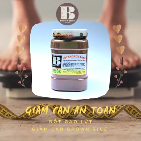 BỘT GẠO LỨT giảm cân BROWN RICE rang tay (hũ 800gr)