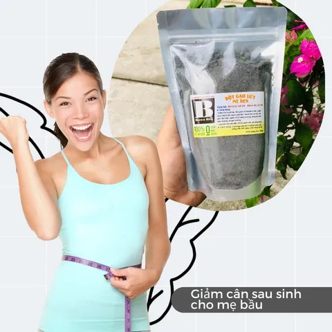 BỘT GẠO LỨT MÈ ĐEN lợi sữa giảm cân 500gr
