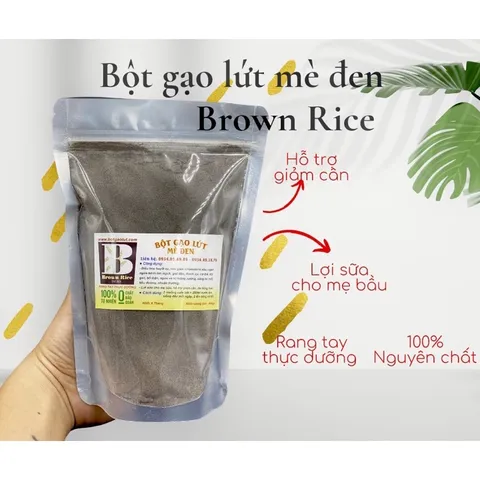 BỘT GẠO LỨT MÈ ĐEN lợi sữa giảm cân 500gr