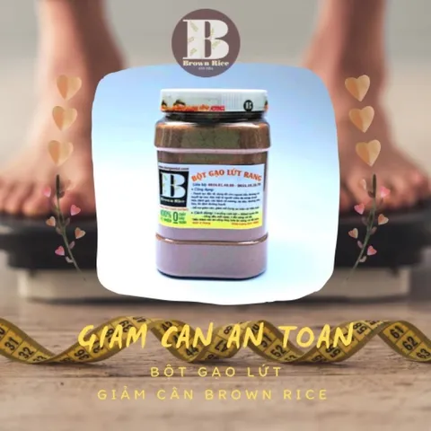 Bột gạo lứt BROWN RICE rang tay thực dưỡng (hũ 800gr)